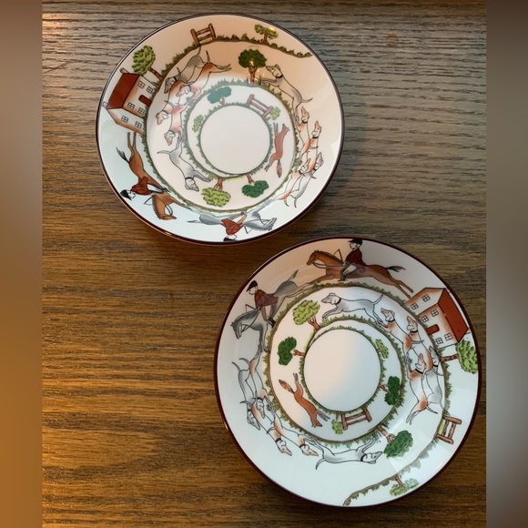 Coalport Hunting Scene small Saucer Plate #7 - Vintage - Fine Bone China - Picture 8 of 9